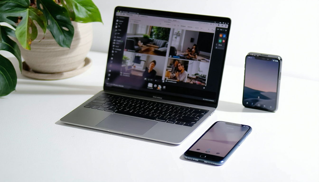Digital products on a laptop and smartphone