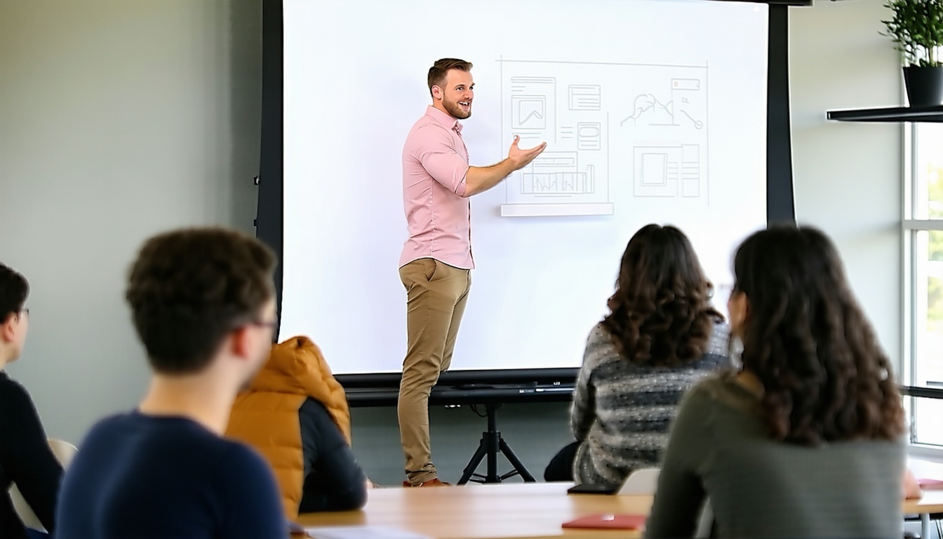 Personal coaching and online courses illustration